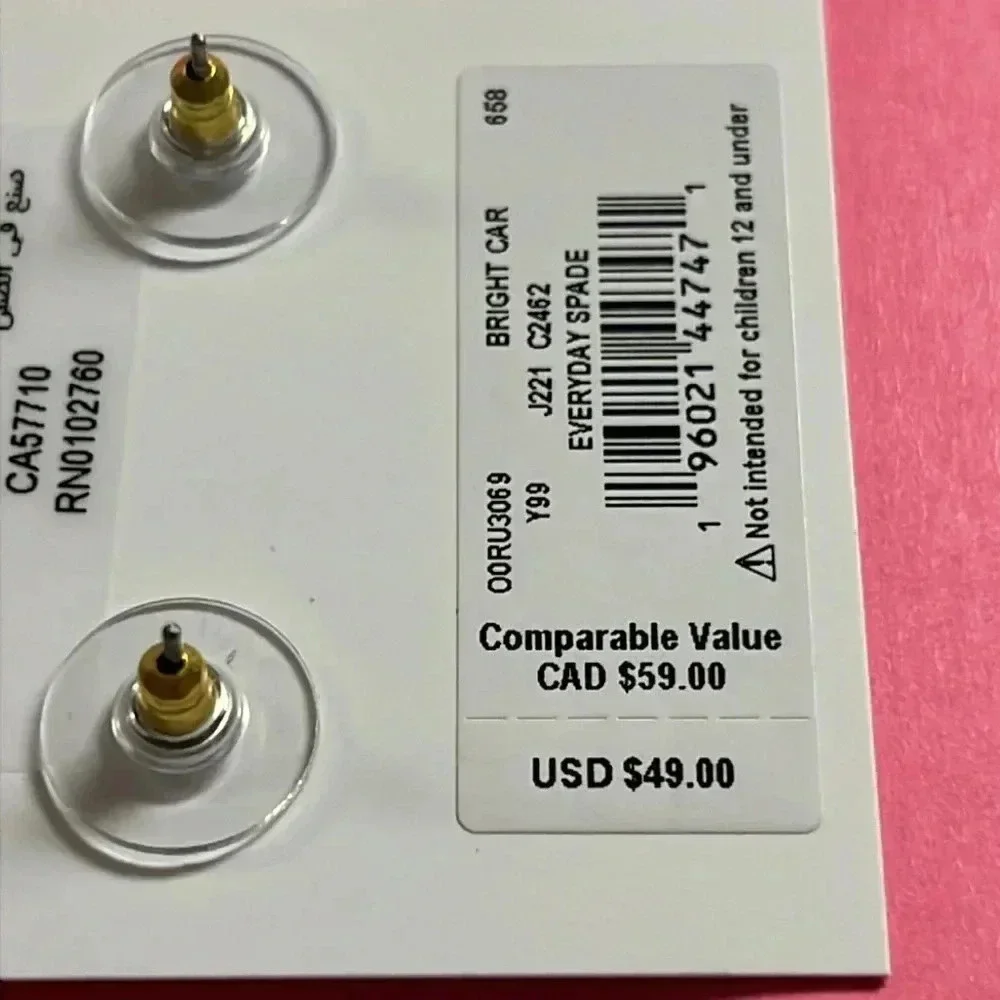 NWT Kate Spade “spade” earrings